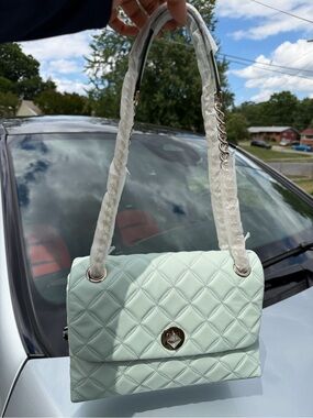 Kate Spade Quilted Chain Shoulder Bag - New With Tags - Mint Green